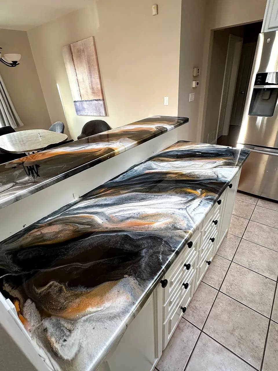 Marble-flow countertop, a countertops project by Lunex